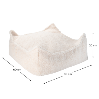 Pufa dziecięca Wigiwama Square Ottoman Cream White - 7