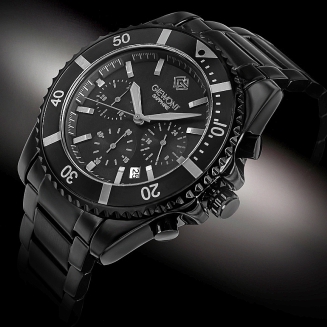 Zegarek Męski Giewont Chronograph Sapphire Czarno Tytanowy GW3970-B1 - 2