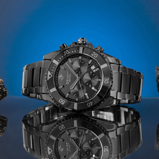 Zegarek Męski Giewont Chronograph Sapphire Czarno Tytanowy GW3970-B1 - 5