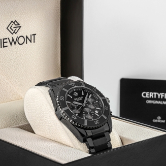 Zegarek Męski Giewont Chronograph Sapphire Czarno Tytanowy GW3970-B1 - 7