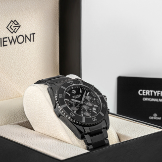 Zegarek Męski Giewont Chronograph Sapphire Czarno Tytanowy GW3970-B1 - 7