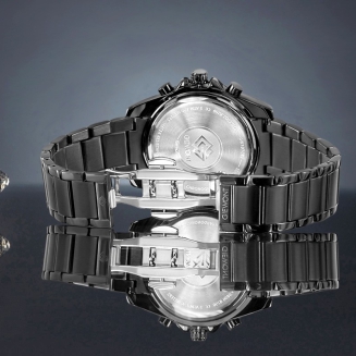 Zegarek Męski Giewont Chronograph Sapphire Czarno Tytanowy GW3970-B1 - 6