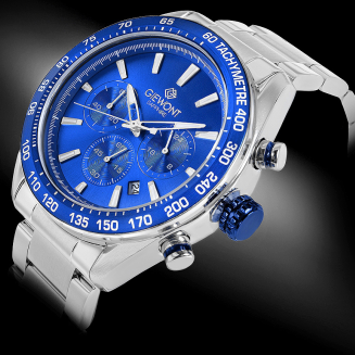 Zegarek Męski Giewont Chronograph Sapphire Srebrno Niebieski GW9580-B3 - 2