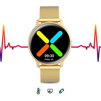 Damski SMARTWATCH G.Rossi SW015-5 Złoty - 10