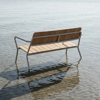 Ławka ogrodowa SACKit Kirra Patio Taupe - 5