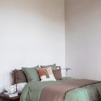 Pościel Mette Ditmer MINI CHECKS Pine Green & Tan 140×220 cm - 4