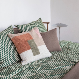 Pościel Mette Ditmer MINI CHECKS Pine Green & Tan 140×220 cm - 3