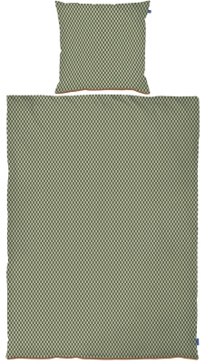 Pościel Mette Ditmer MINI CHECKS Pine Green & Tan 140×220 cm