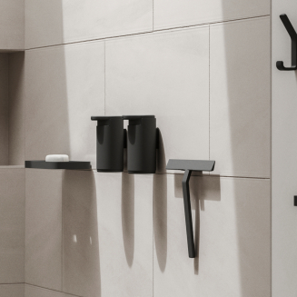  Zone Denmark Rim Black Wall Mounted Soap Dispenser - 4