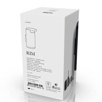  Zone Denmark Rim Black Wall Mounted Soap Dispenser - 3