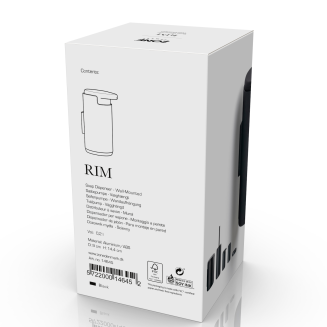 Dozownik do mydła ścienny Zone Denmark Rim Black - 3