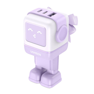 Ładowarka sieciowa UGREEN Nexode RG 65W 2xUSB-C USB-A (fioletowa)