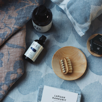 Podkład do sauny Lapuan Kankurit SADE white-rainy blue 46x60 cm - 2