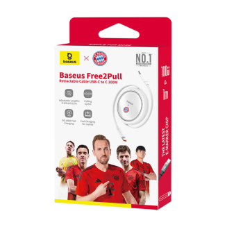 Kabel BASEUS Free2Pull USB-C-USB-C 100W (biały) - 7