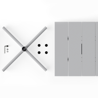 Stolik ogrodowy Fatboy Fred's Square Bistro Table Light Grey - 3