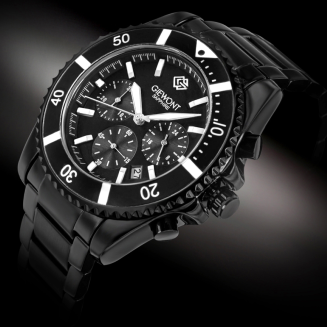 Zegarek Męski Giewont Chronograph Sapphire Czarny GW3970-B4 - 2