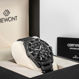 Zegarek Męski Giewont Chronograph Sapphire Czarny GW3970-B4 - 7