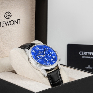 Zegarek Męski Giewont Chronograph Sapphire Srebrno Niebieski GW6260-A4 - 8