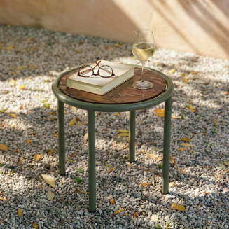 Stolik ogrodowy SACKit Mollis Side Table Renesse Olive ∅50 cm - 4