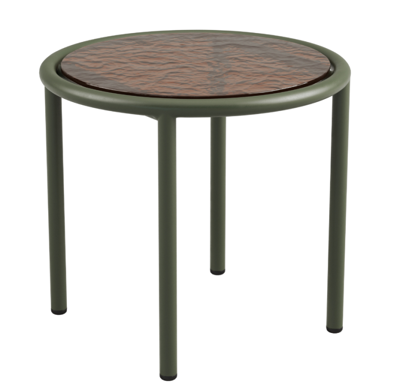 Stolik ogrodowy SACKit Mollis Side Table Renesse Olive ∅50 cm