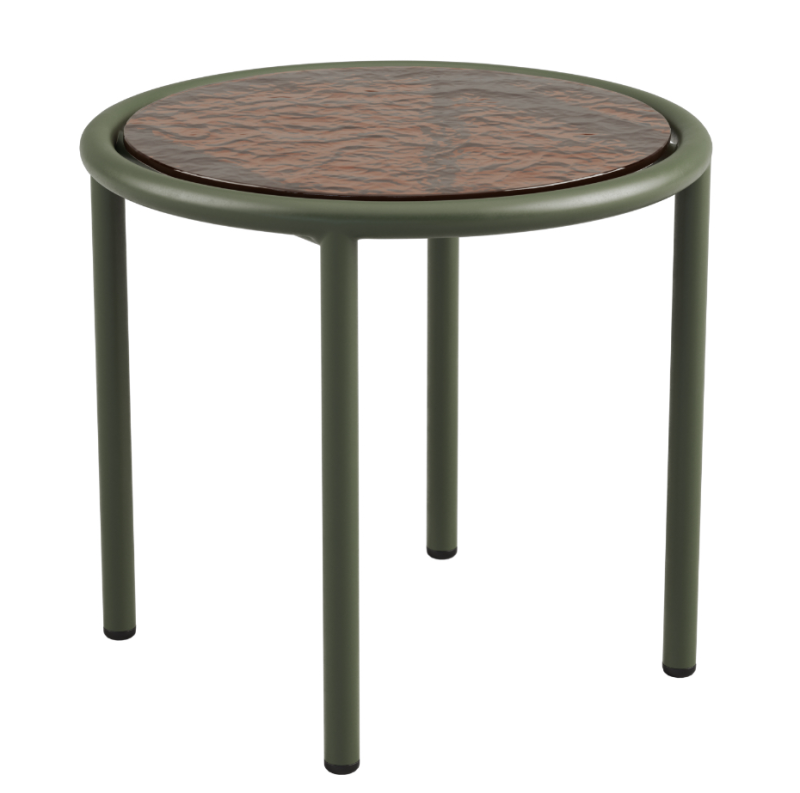 Stolik ogrodowy SACKit Mollis Side Table Renesse Olive ∅50 cm