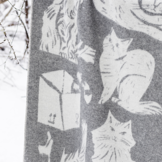 Koc Lapuan Kankurit KISSANPAIVAT grey-white 130x180 cm - 2