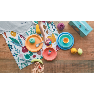 Zestaw stołowy dla dzieci Alessi Giro Kids pomarańczowy - 6