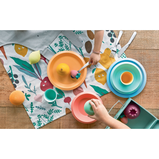 Alessi Giro Kids table set, orange - 7
