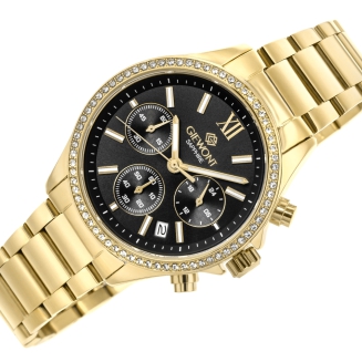 Zegarek Damski Giewont Sapphire Złoto Czarny GW3670-B3 - 3