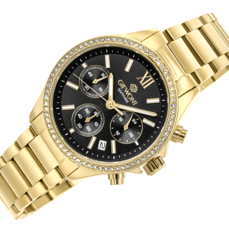 Zegarek Damski Giewont Sapphire Złoto Czarny GW3670-B3 - 3