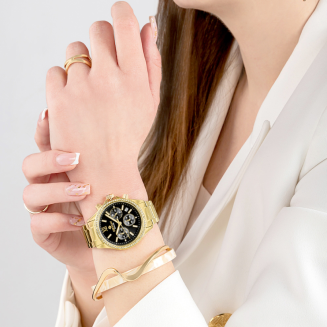 Zegarek Damski Giewont Sapphire Złoto Czarny GW3670-B3 - 5