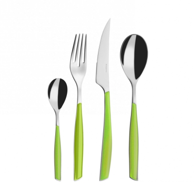 Zestaw sztućców obiadowych Casa Bugatti Glamour Apple Green 24 szt.
