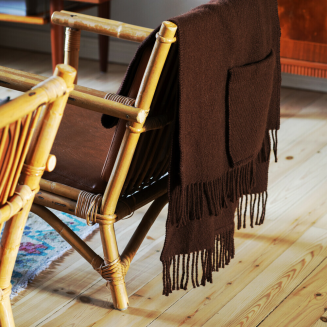 Szal z kieszeniami Lapuan Kankurit UNI chocolate 60x170 cm - 4