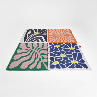 Dywan piknikowy Fatboy Flying Carpet Floral Navy 180x140 cm - 5