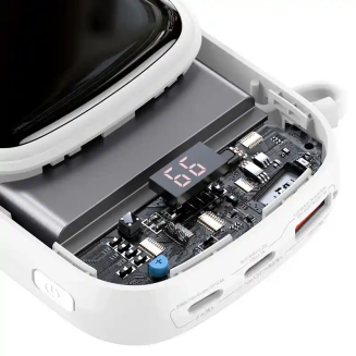 Powerbank Baseus Qpow PRO z kablem Lightning, portem USB-C i USB, 20000mAh, 20W (biały) - 4