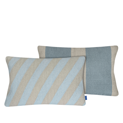 Poszewka na poduszkę Mette Ditmer ACROSS Blue & Sand 40×60 cm
