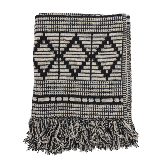 Pled Bloomingville Gutte Black 130x160 cm - 4