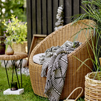 Pled Bloomingville Gutte Black 130x160 cm - 2