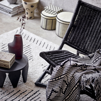 Koc Bloomingville Gutte Black 130x160 cm - 3