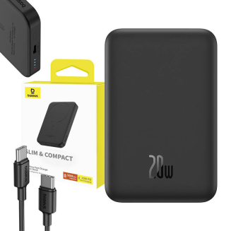  BASEUS mini magnetic power bank 5000mAh 20W USB-C (black) - 10
