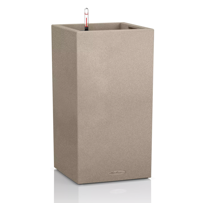 Donica Lechuza Canto Stone 40 kolumna piaskowy beż