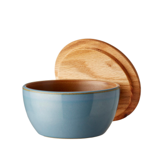 Zestaw 3 misek kamionkowych z pokrywką Bitz Wood - 3