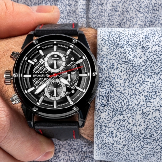 Zegarek Męski Giewont Chronograph Sapphire Czarny GW8810-A1 - 5