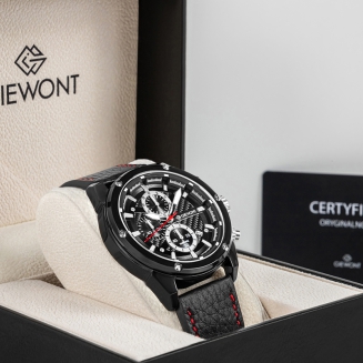 Zegarek Męski Giewont Chronograph Sapphire Czarny GW8810-A1 - 8