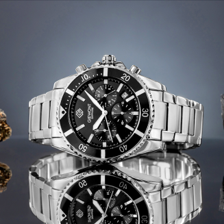 Zegarek Męski Giewont Chronograph Sapphire Srebrny GW3970-B2 - 5