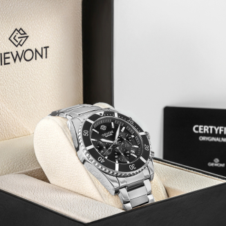 Zegarek Męski Giewont Chronograph Sapphire Srebrny GW3970-B2 - 7