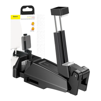 Uchwyt na telefon, smartfon Baseus na zagłówek samochodowy (czarny) - 9