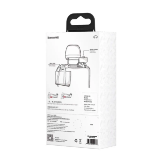 Uchwyt na telefon, smartfon Baseus na zagłówek samochodowy (czarny) - 8