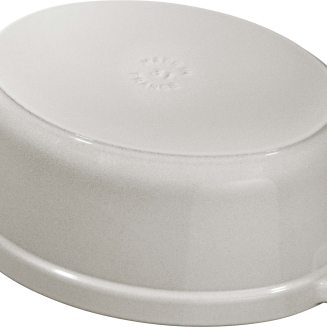  Staub oval cast iron pot - 2.35 ltr, white truffle - 4