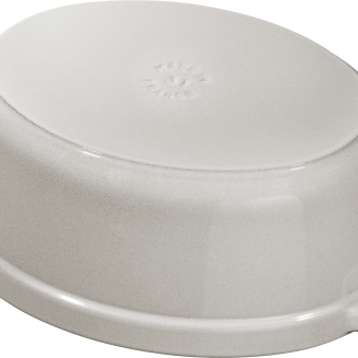  Staub oval cast iron pot - 2.35 ltr, white truffle - 4